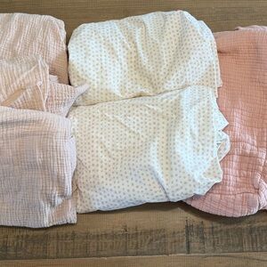 Pottery Barn/West Elm/Mushie Nursery Linens - Crib Sheets & Changing Pad Cover